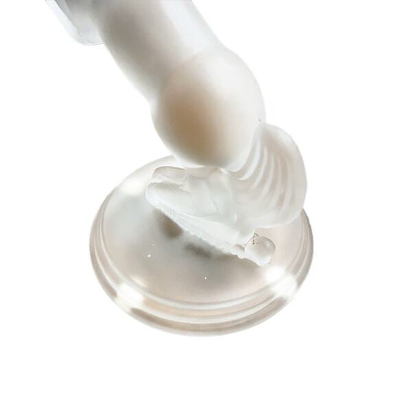 Vintage 1987 The Franklin Mint Art Deco Frosted Glass Horse Sculpture - Picture 8 of 9